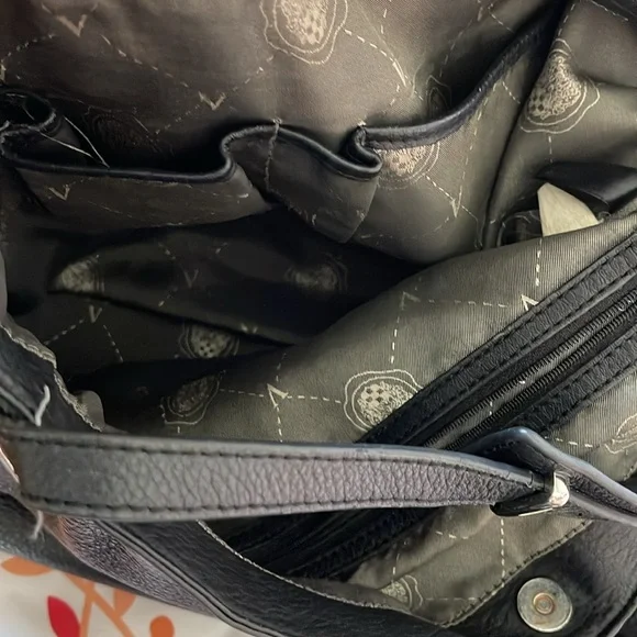 Vince camuto brody leather black handbag purse - Picture 9 of 10